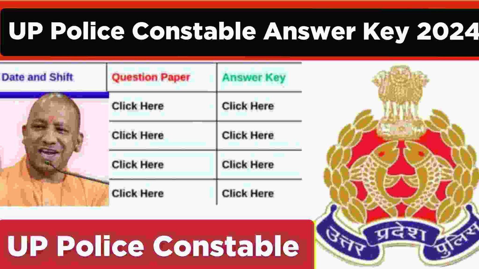 UP Police Constable Answer Key 2024