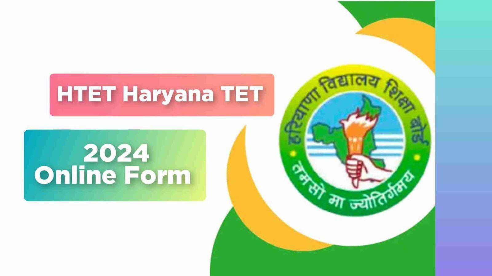 HTET Haryana TET 2024 Online Form